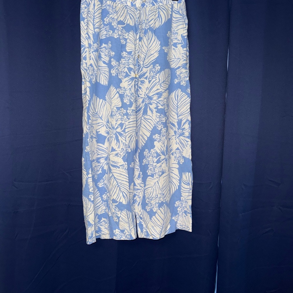 Floral Print Wide-Leg Pants